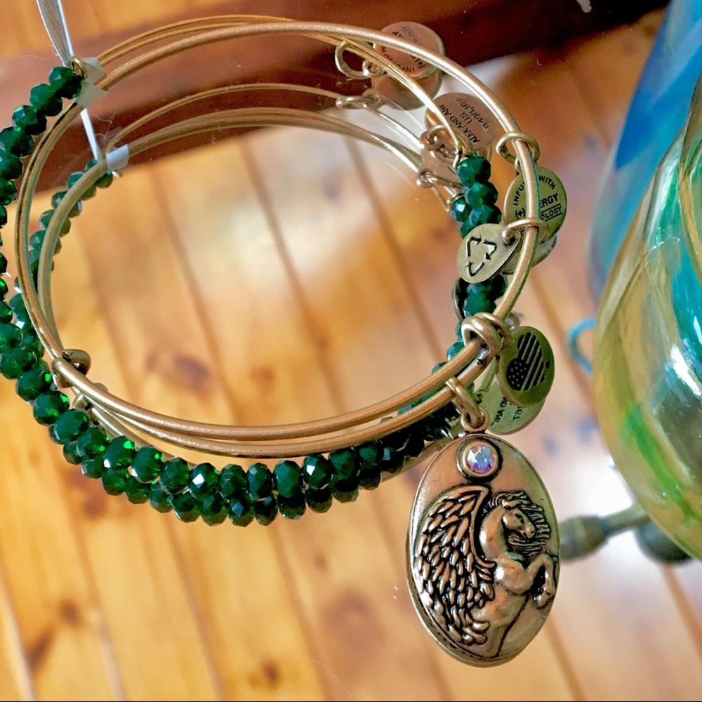 Alex and Ani Ivy Pegasus bangles! Set of 2
